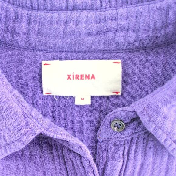 Xirena Scout Shirt Purple Quartz 100% Cotton Button Down Shirt Women's Med - Picture 2 of 8